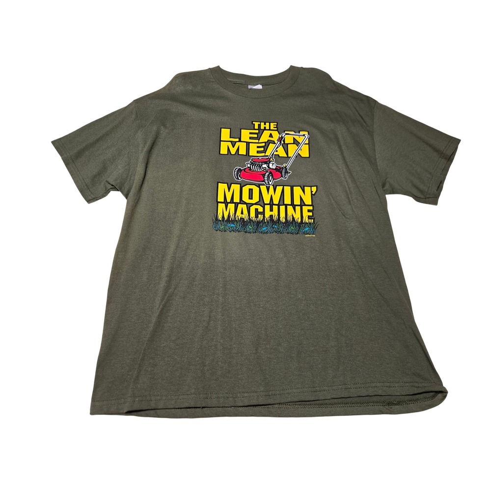 Vintage Mowin' Machine Graphic Tee XL – Funny Lawn Mowing Shirt Tennessee‎ River